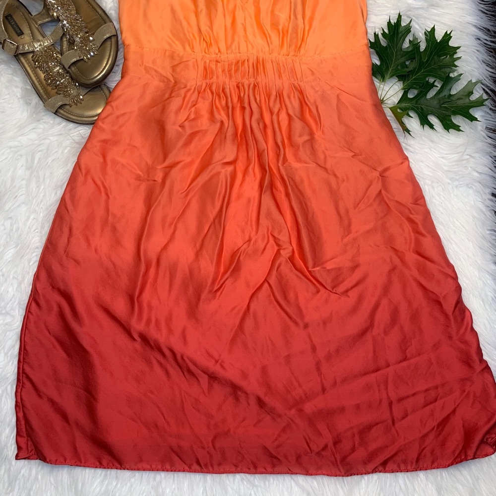 Inc International Concept Orange/Pink Silk Dress 2 View 2
